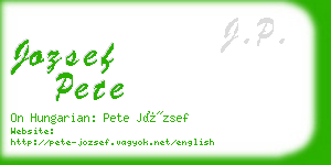 jozsef pete business card